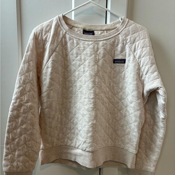 Patagonia Tops - Patagonia Women's Off-White Quilted Crew Neck Sweater